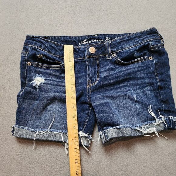 American Eagle Outfitters Blue Jean Shorts Sz 4 - Picture 8 of 8